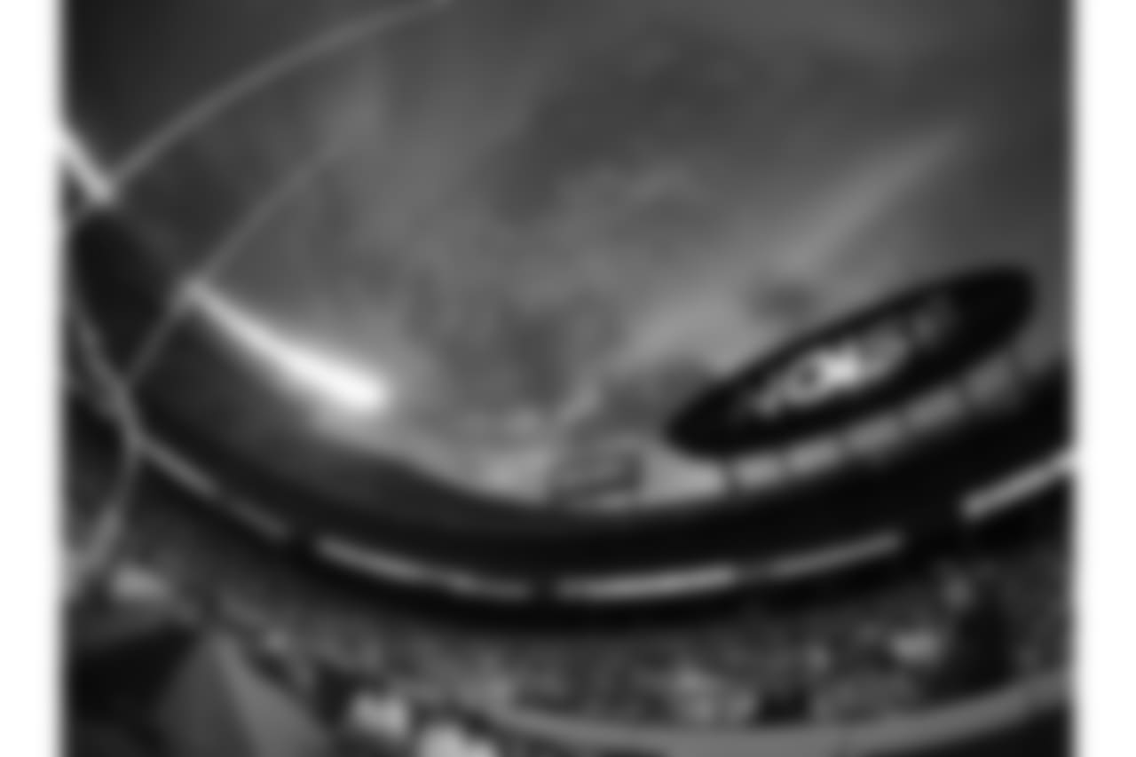 Sky above arrowhead with the goal posts during Texans at Chiefs at Arrowhead Stadium on 8/9/18.