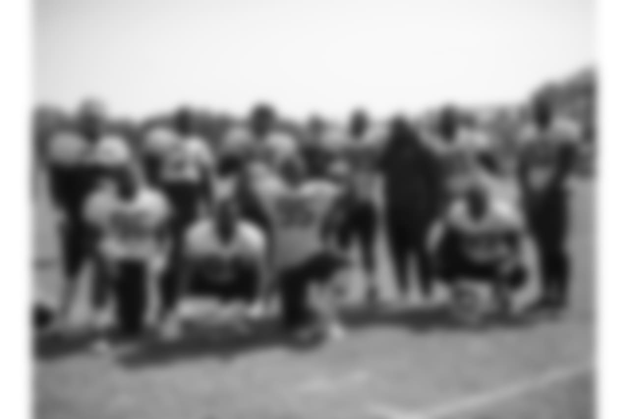 The defensive line during practice on 8/5/18 at Chiefs Training Camp at Missouri Western State University in St. Joseph, Missouri