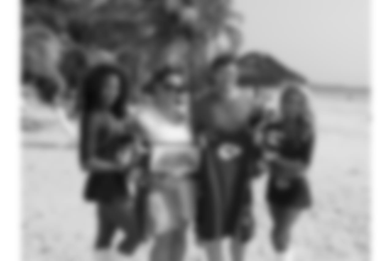 During the Kansas City Chiefs Cheerleader Calendar photo shoot on Tuesday, June 26, 2018 at Couples Swept Away in Negril, Jamaica.