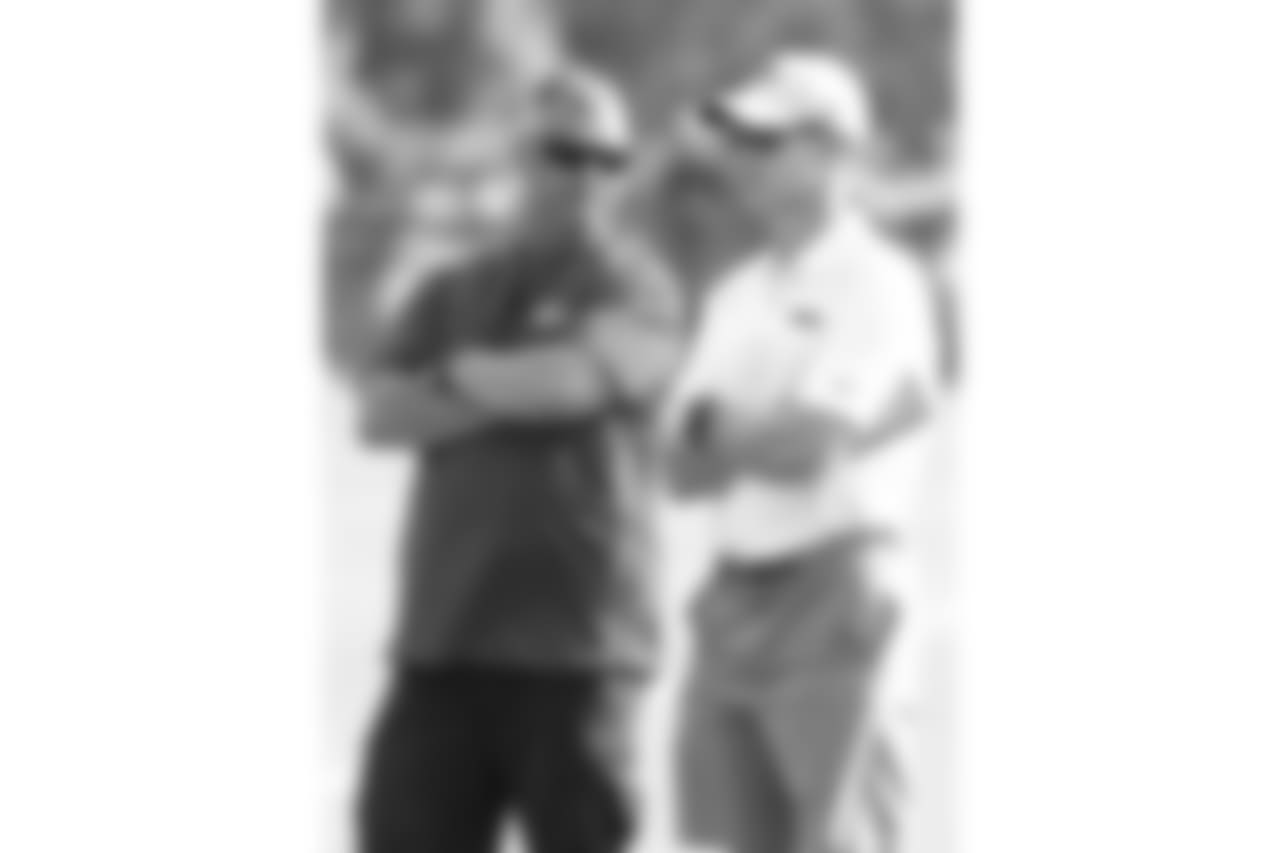 Rick Burkholder and Clark Hunt during practice 8/4/18 at Chiefs Training Camp at Missouri Western State University in St Joseph, Missouri