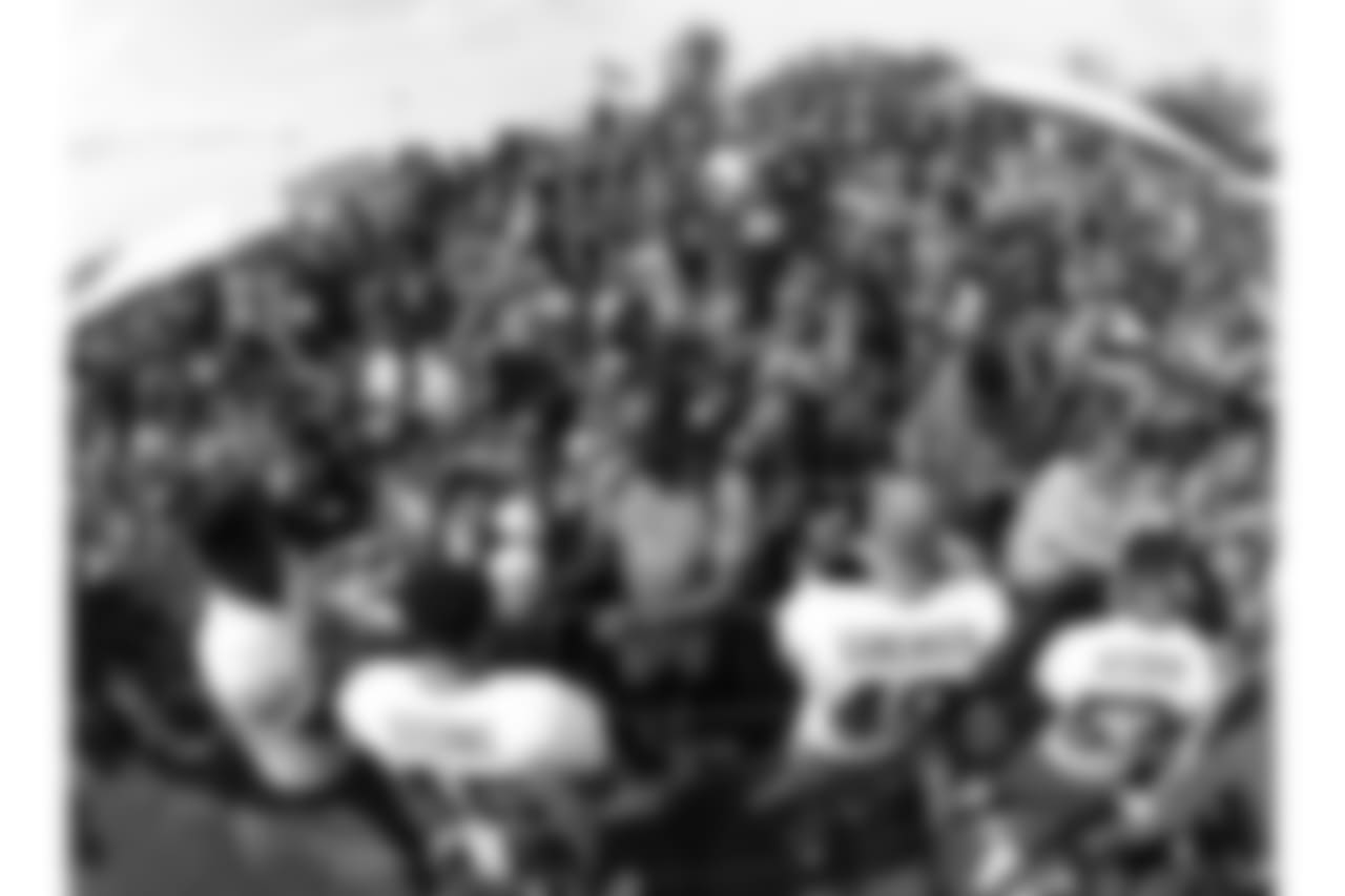 Players and fans during practice on 8/4/18 at Chiefs Training Camp at Missouri Western State University in St. Joseph, Missouri.