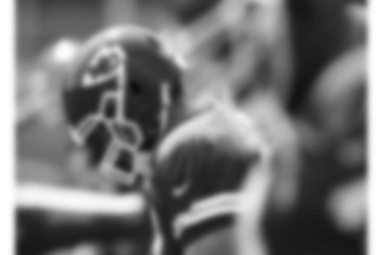 PLAYER during practice on August 21, 2018