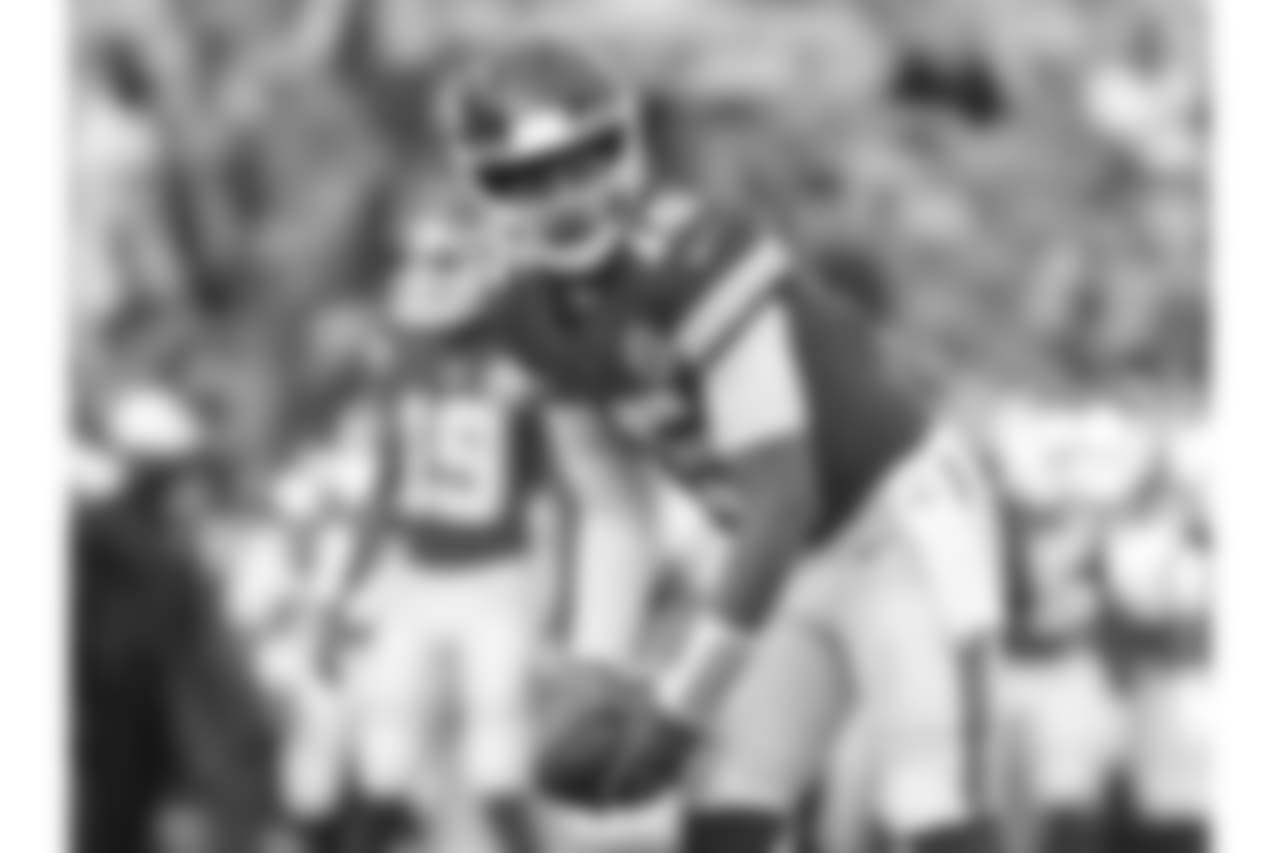 Kansas City Chiefs quarterback Patrick Mahomes (15) in action on 8/9/18 during Texans at Chiefs at Arrowhead Stadium