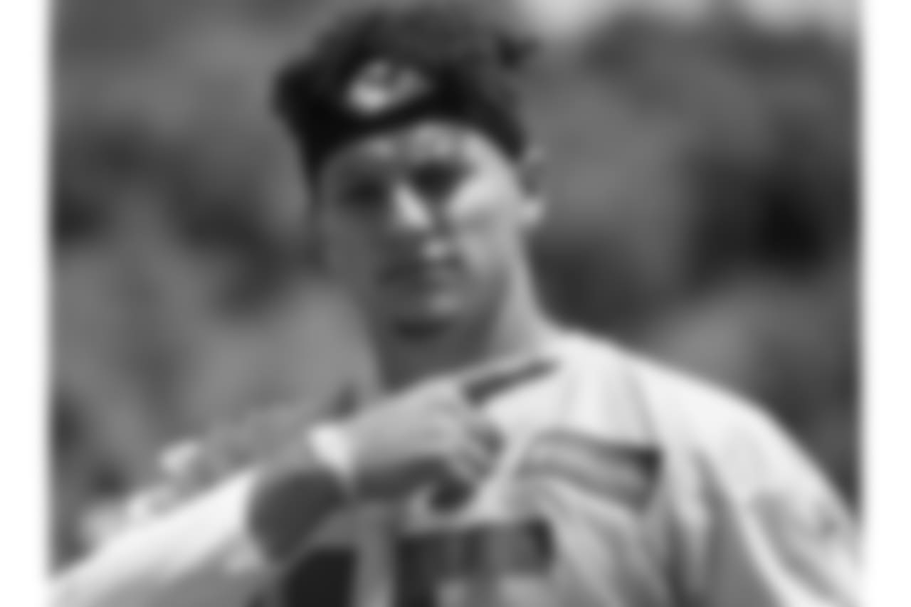 Kansas City Chiefs quarterback Patrick Mahomes (15) poses for a photo during practice on day two of the third week of OTA's