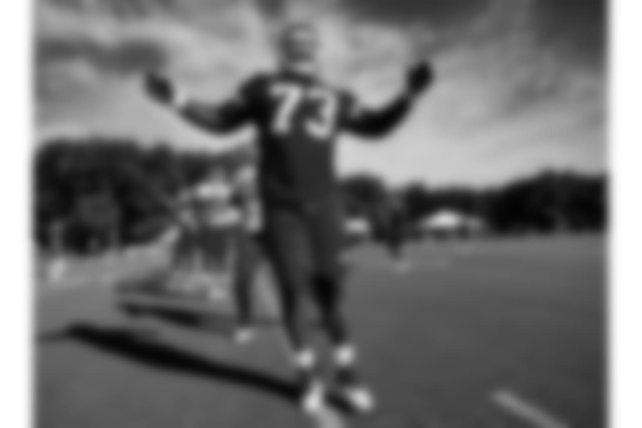Kansas City Chiefs center Tejan Koroma (73) during practice on 7/25/18 at Chiefs Training Camp at Missouri Western State University in St. Joseph, Missouri. 2018 Rookie