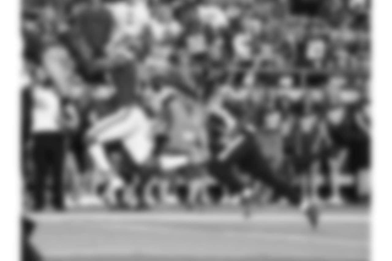Kansas City Chiefs wide receiver Demarcus Robinson (11) during Texans at Chiefs at Arrowhead Stadium on 8/9/18.