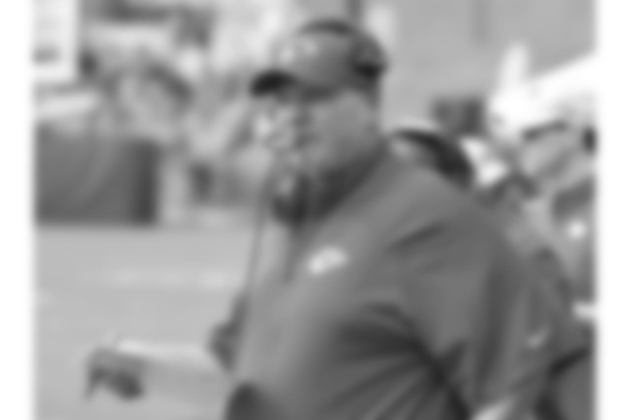 Andy Reid during practice 8/4/18 at Chiefs Training Camp at Missouri Western State University in St Joseph, Missouri