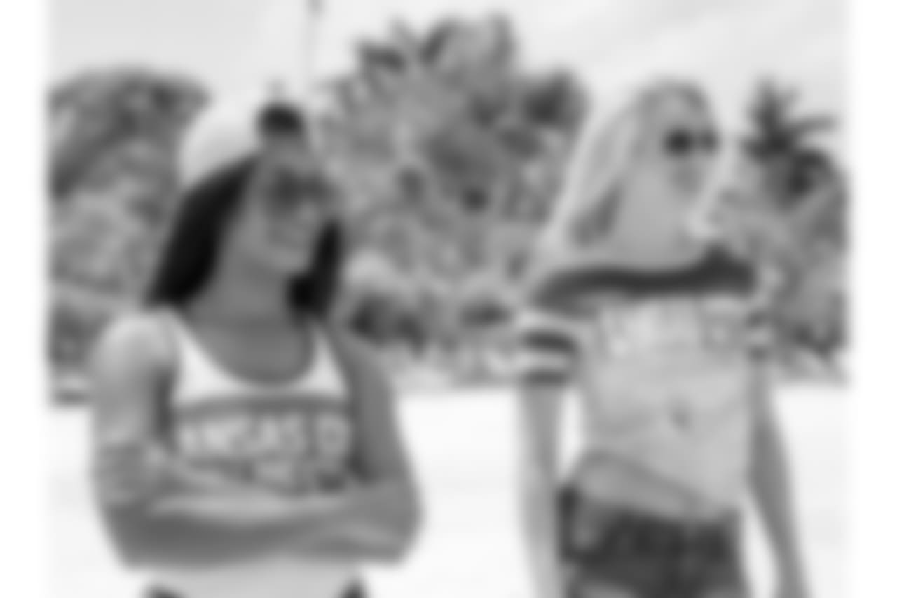During the Kansas City Chiefs Cheerleader Calendar photo shoot on Tuesday, June 26, 2018 at Couples Swept Away in Negril, Jamaica.