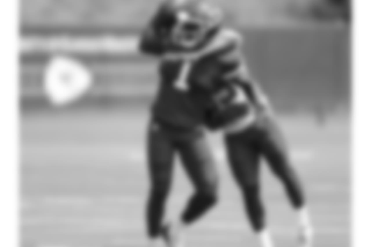 Kansas City Chiefs wide receiver Byron Pringle (1) during practice on August 21, 2018