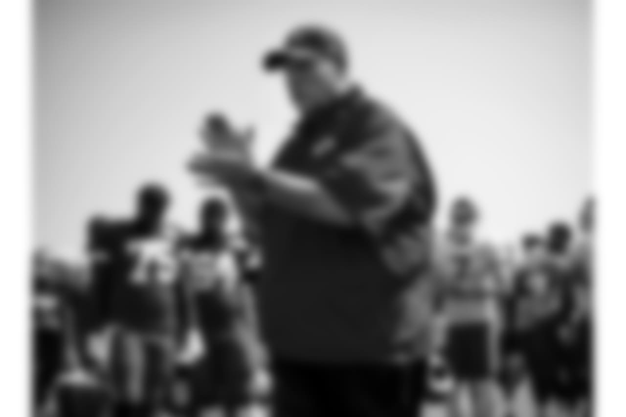 Andy Reid during practice on 8/5/18 at Chiefs Training Camp at Missouri Western State University in St. Joseph, Missouri.