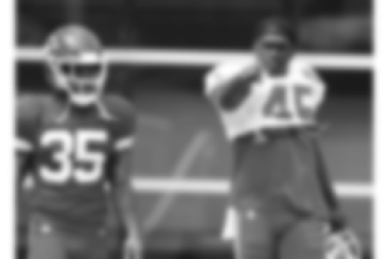 Kansas City Chiefs linebacker Ukeme Eligwe (45) during practice on August 21, 2018
