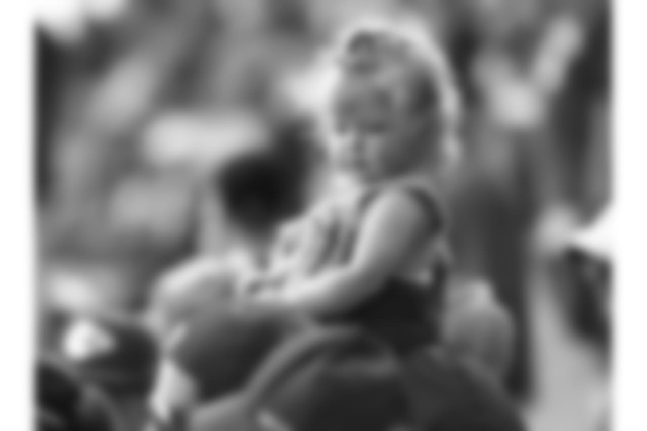 A young fan during practice on 8/4/18 at Chiefs Training Camp at Missouri Western State University in St. Joseph, Missouri.