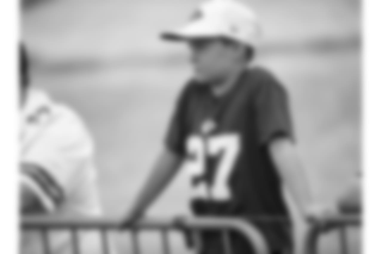A fan during practice on 8/6/18 at Chiefs Training Camp at Missouri Western State University in St. Joseph, Missouri.