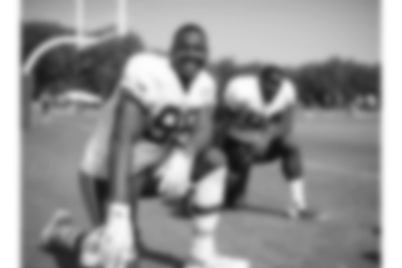Kansas City Chiefs defensive tackle Chris Jones (95) during practice on 8/5/18 at Chiefs Training Camp at Missouri Western State University in St. Joseph, Missouri.