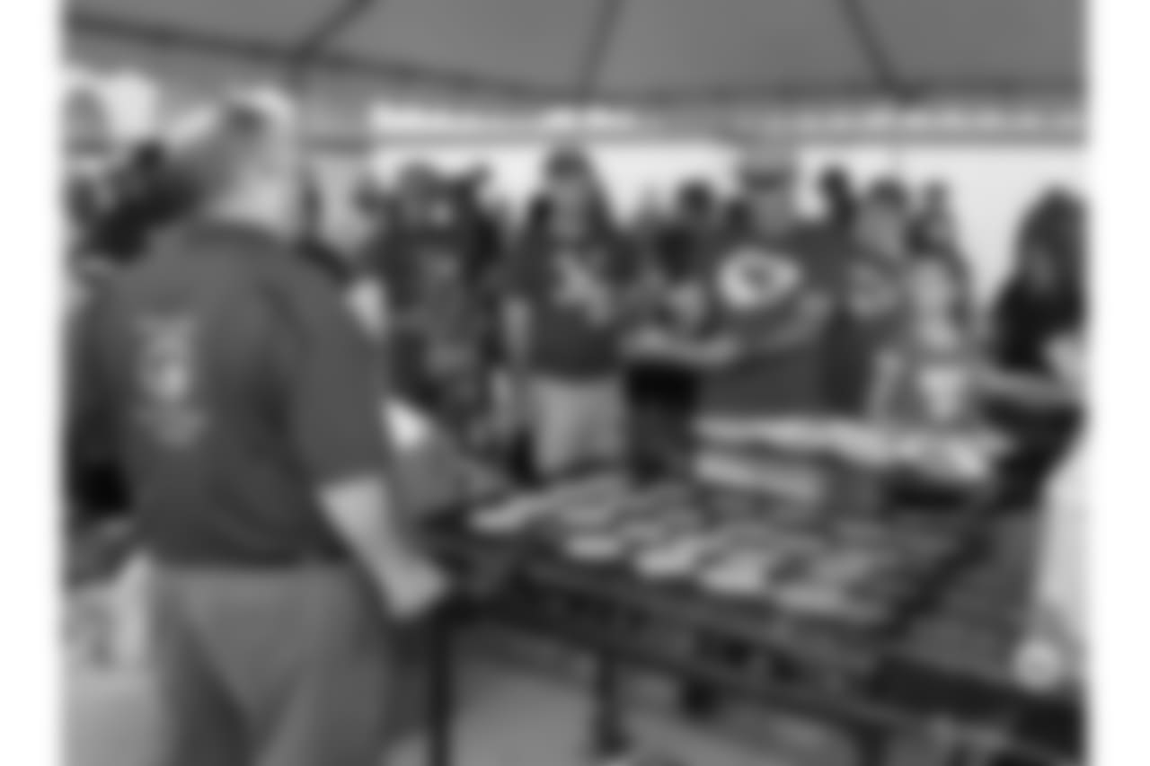 Kansas City Chiefs Season Ticket Members were treated to a pancake breakfast by Chris Cakes prior to practice at Training Camp on August 5, 2018 at Missouri Western State University in St. Joseph, Missouri.