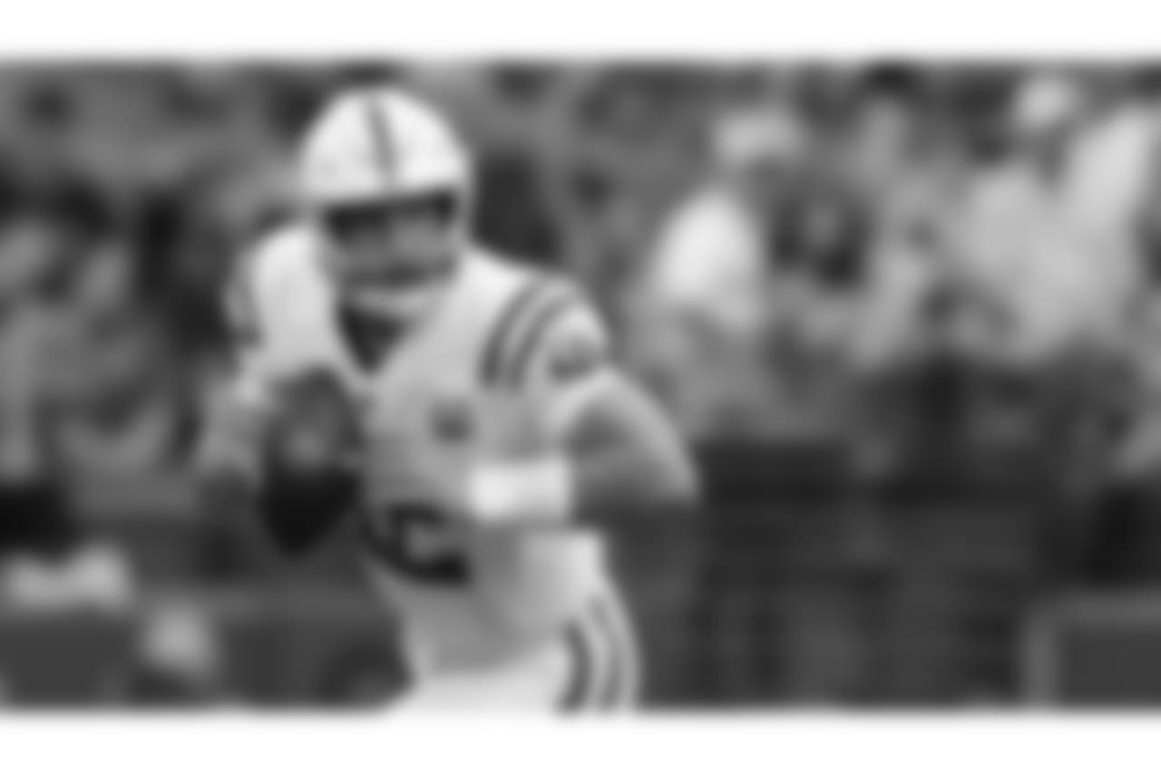 Andrew Luck finds Jack Doyle wide open over the middle