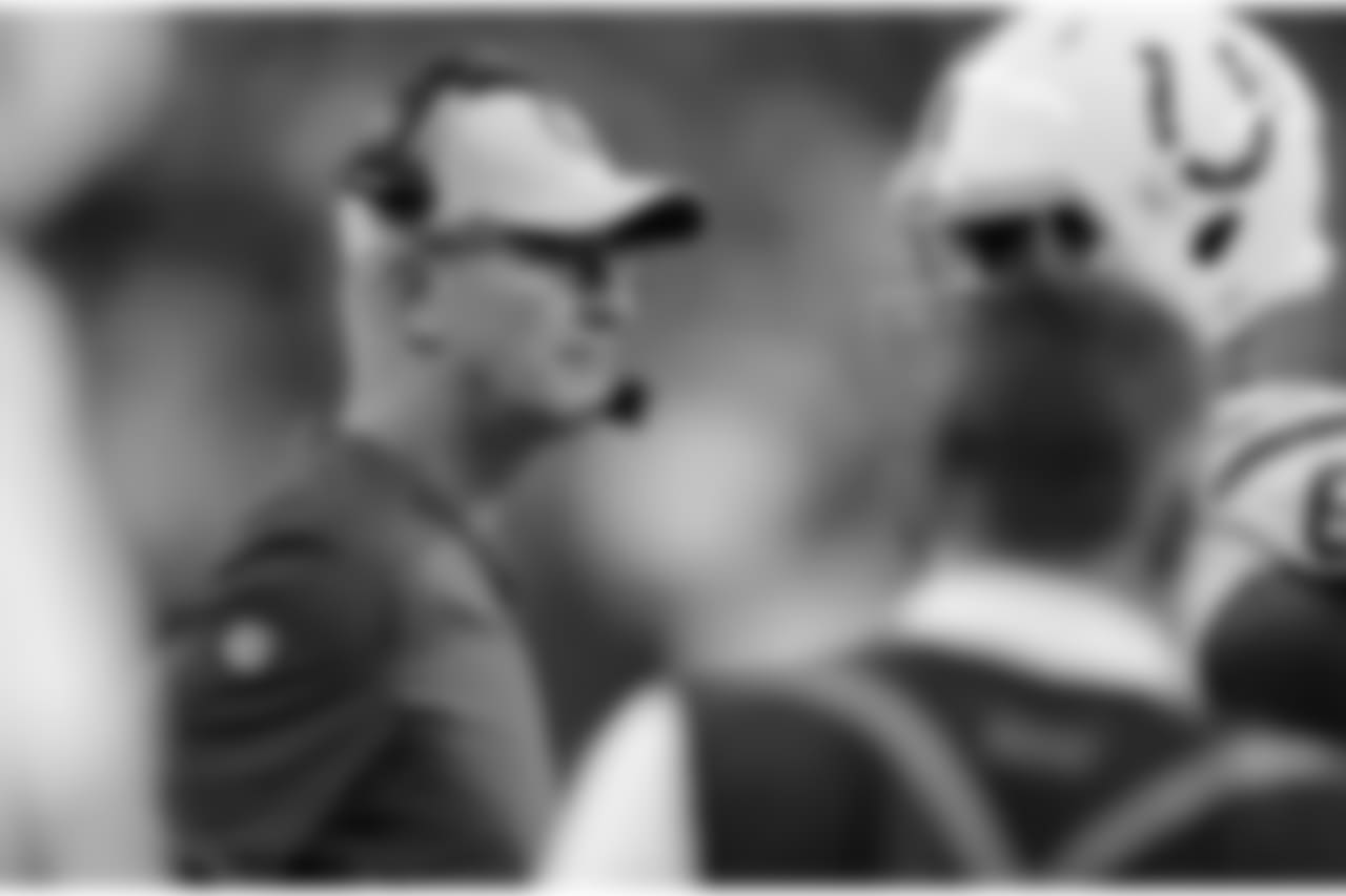 Indianapolis Colts head coach Frank Reich stands on the sideline during the second half of an NFL football preseason game against the Seattle Seahawks, Thursday, Aug. 9, 2018, in Seattle. (AP Photo/Stephen Brashear)