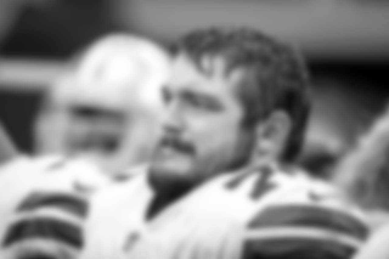 01 October 2017: Zack Martin (70)
of the Dallas Cowboys during their NFL week 4 regular season 35-30 loss to the Los Angeles Rams at AT&T Stadium in Arlington, Texas. Photo by James D. Smith/Dallas Cowboys