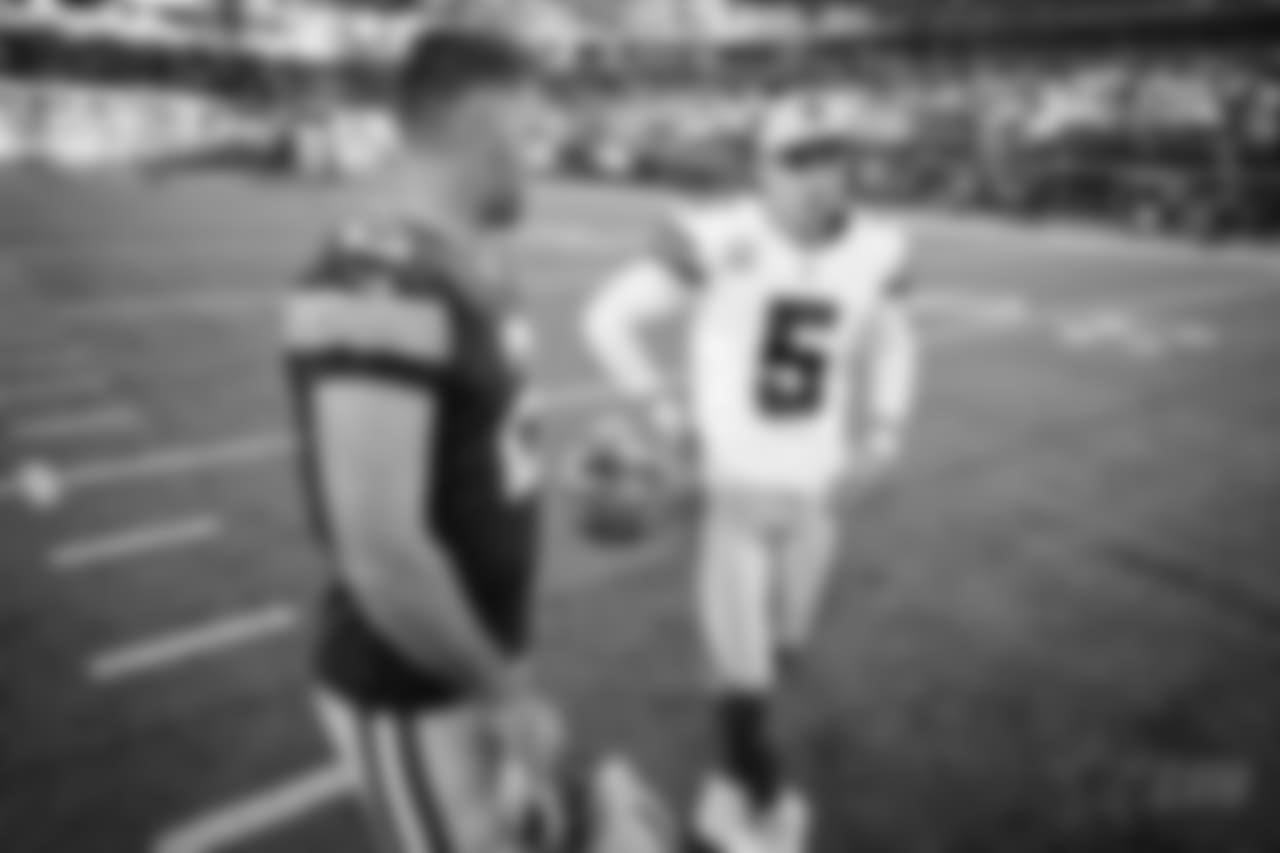 08 October 2017: Dan Bailey (5)
of the Dallas Cowboys during their NFL week 5 regular season 35-31 loss to the Green Bay Packers at AT&T Stadium in Arlington, Texas. Photo by James D. Smith/Dallas Cowboys