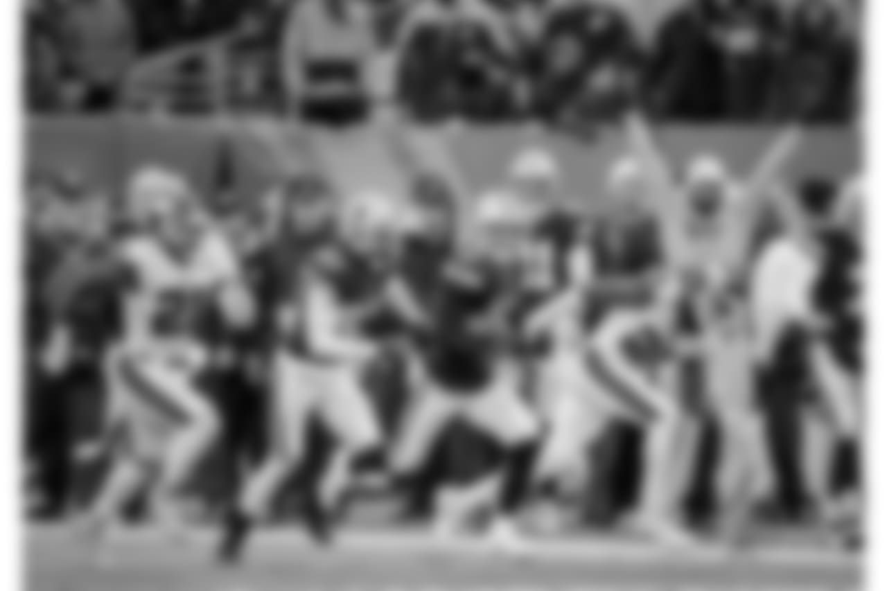 Dallas Cowboys wide receiver Cole Beasley (11) runs the ball deep for a first down against the New York Giants during the fourth quarter of an NFL football game, Sunday, Dec. 10, 2017, in East Rutherford, N.J. (AP Photo/Bill Kostroun)