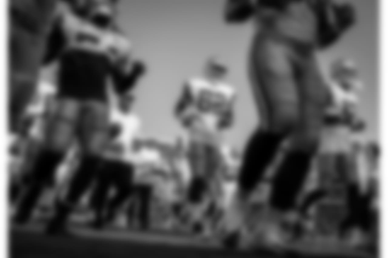 Dallas Cowboys players run off the field before an NFL preseason football game between the San Francisco 49ers and the Cowboys in Santa Clara, Calif., Thursday, Aug. 9, 2018. (AP Photo/Tony Avelar)