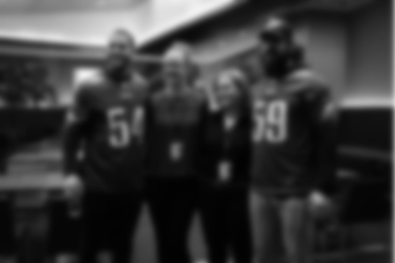 Linebackers Kamu Grugier-Hill and Joe Walker also stopped by following the last session of the Eagles Care Summit.