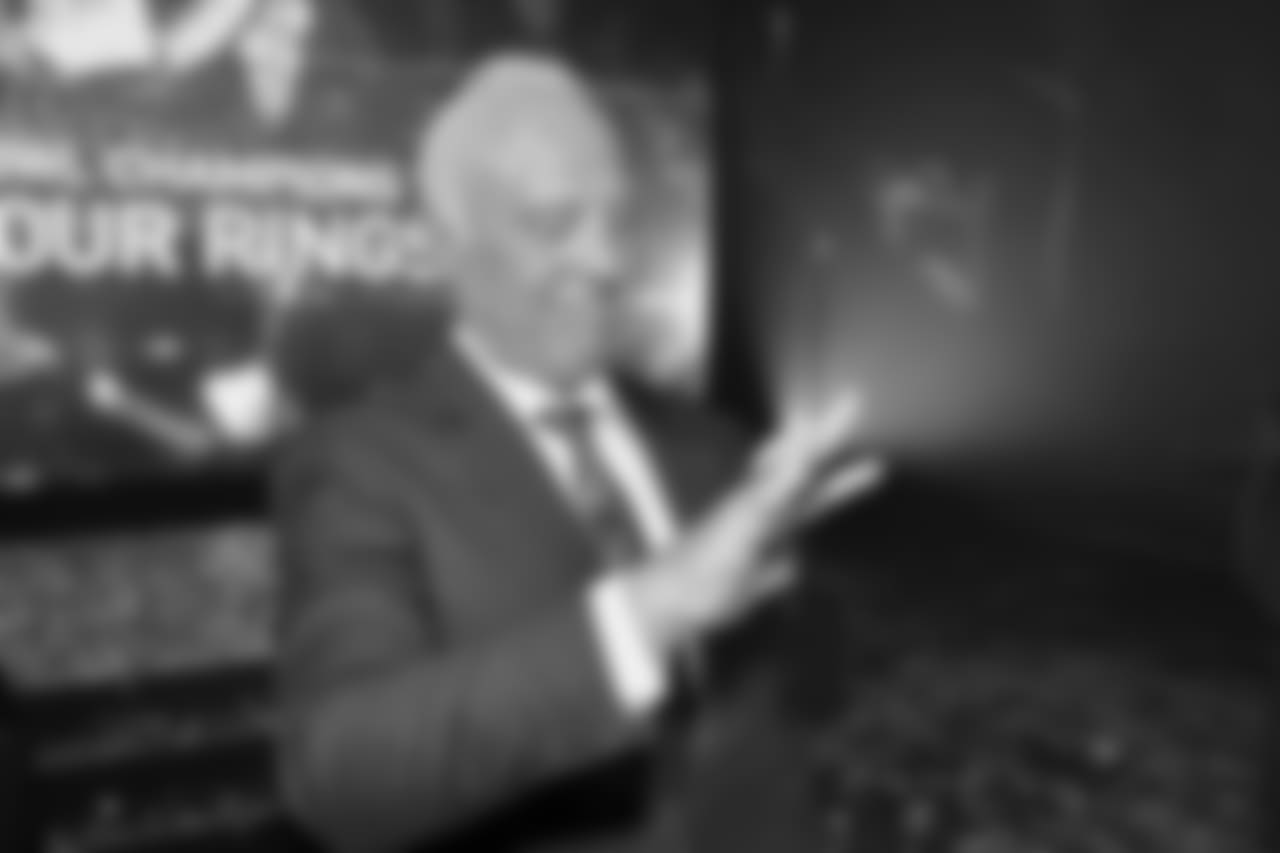 Chairman and CEO Jeffrey Lurie puts on his ring