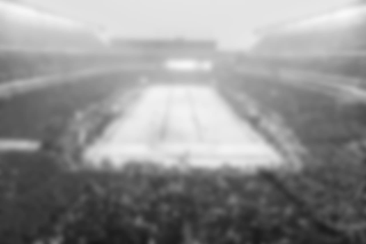 A snowy Lincoln Financial Field before the game.