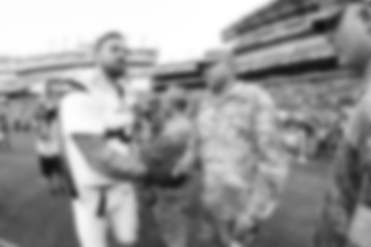 DE Chris Long during Military Appreciation Night