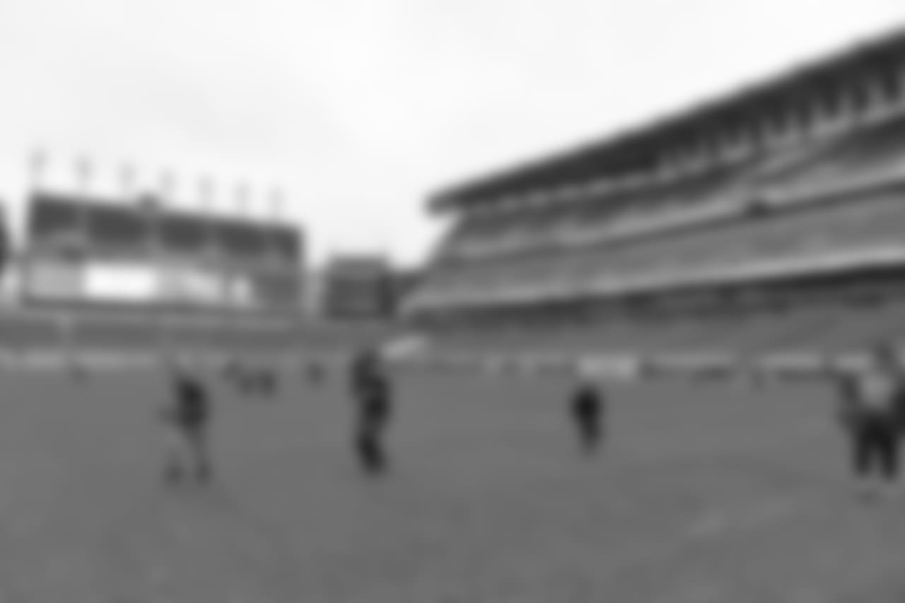 The day finished off outside on the field at Lincoln Financial Field