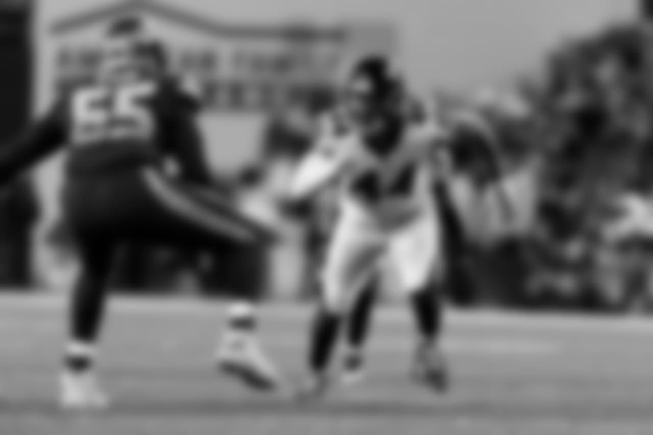 LB Vic Beasley Jr. was one of three Falcons to record a sack during the Wild Card Round.