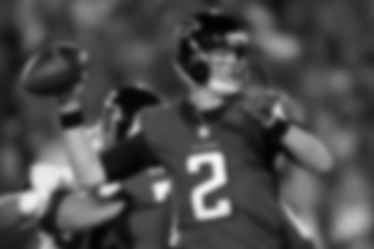 QB Matt Ryan surpassed 4,000 yards passing during the regular season and managed to complete 70 percent of his passes against the Rams in the Wild Card Round.