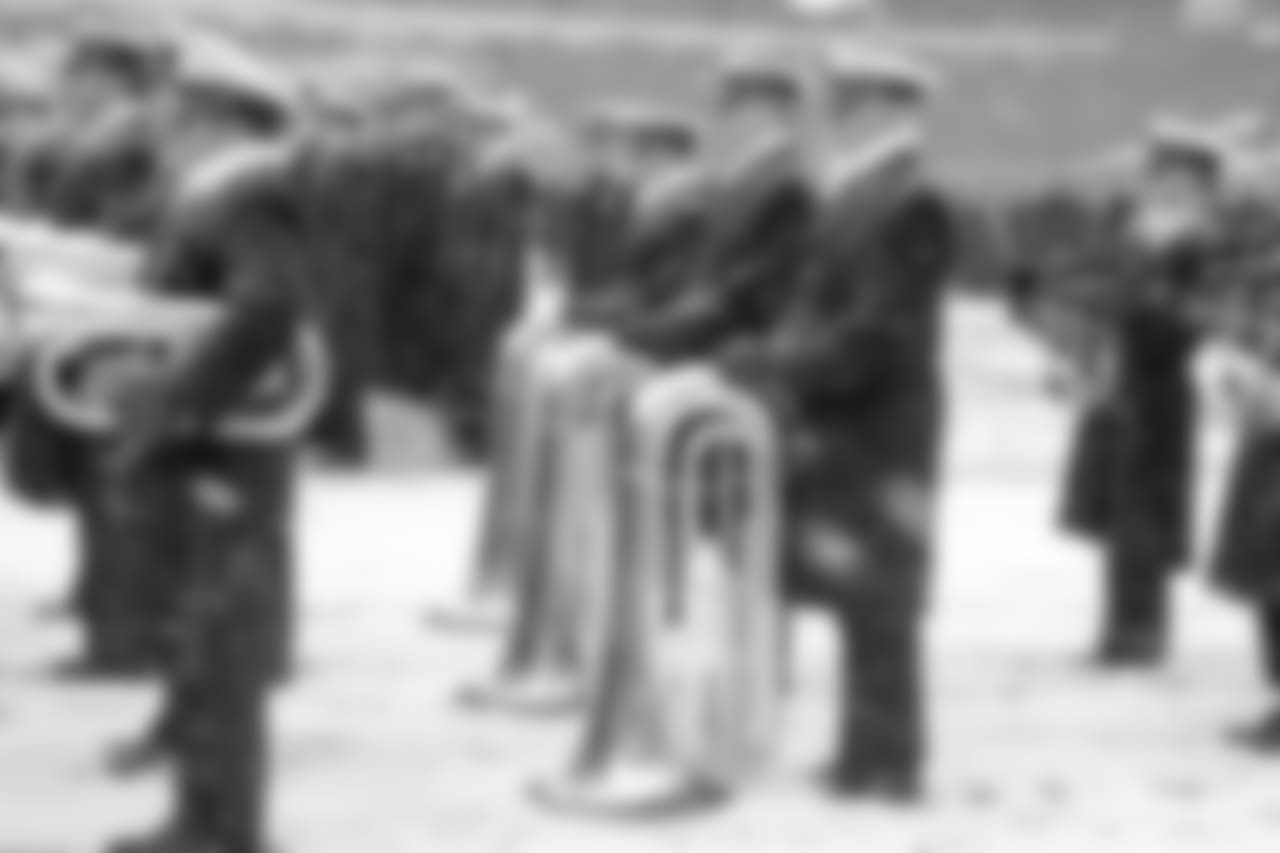 The Navy marching band.