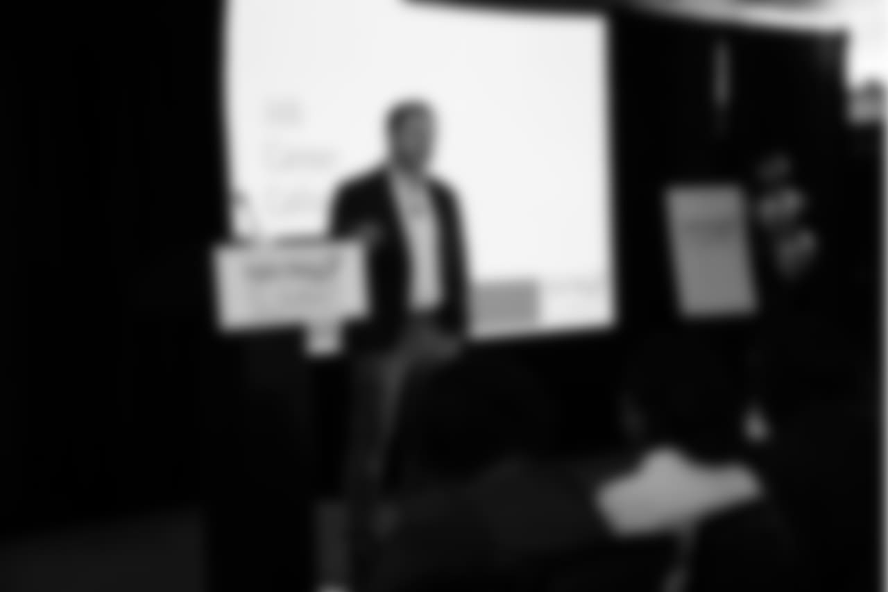 The Eagles Care Summit keynote speaker was Reb Rebele, a researcher for Wharton People Analytics.