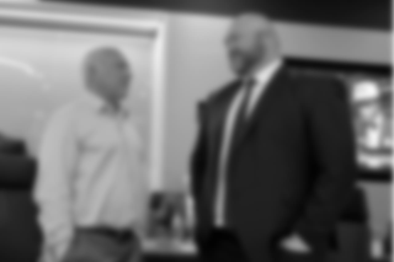 Lurie speaking to the VP of Player Personnel, Joe Douglas.