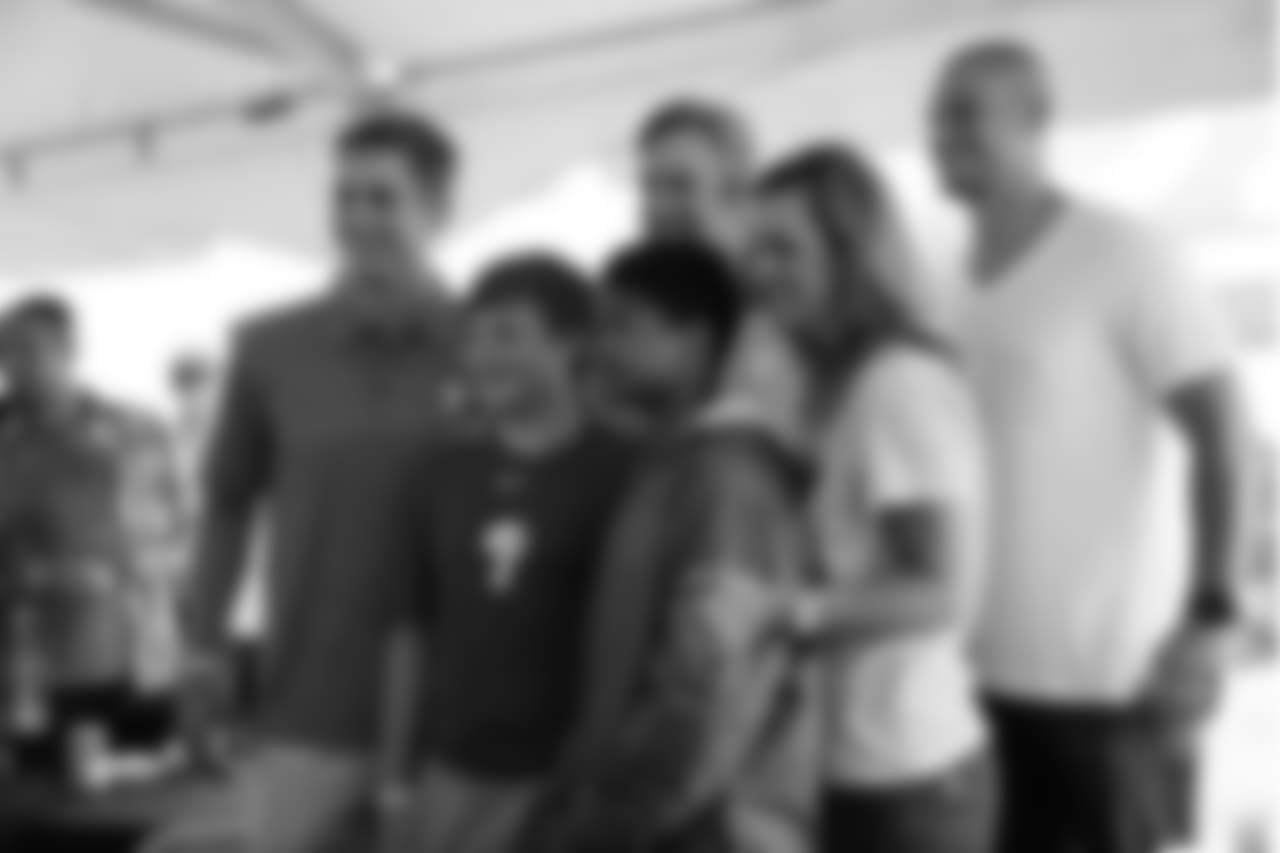 Doug Pederson and his family with Brent Celek