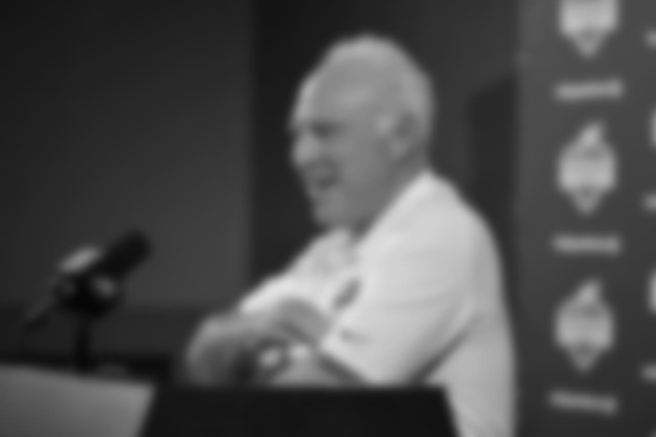 Chairman and CEO Jeffrey Lurie addresses the media after the team extended the contracts of Howie Roseman and head coach Doug Pederson.