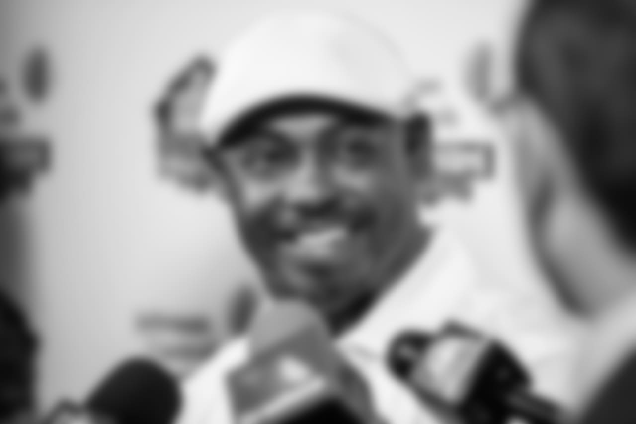 Brian Dawkins is all smiles as he enters the Pro Football Hall of Fame