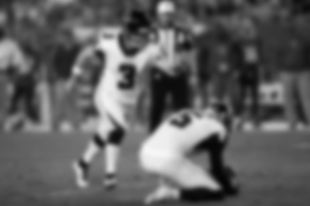 Ageless K Matt Bryant made all four of his field goals during the Wild Card with the longest being from 54 yards out.