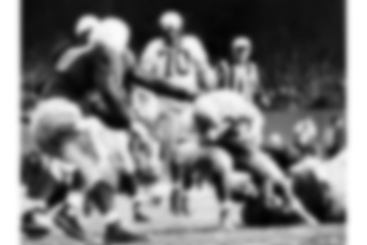 Al Wistert (No. 70) was an All-Pro in eight of his nine NFL seasons, all with the Eagles