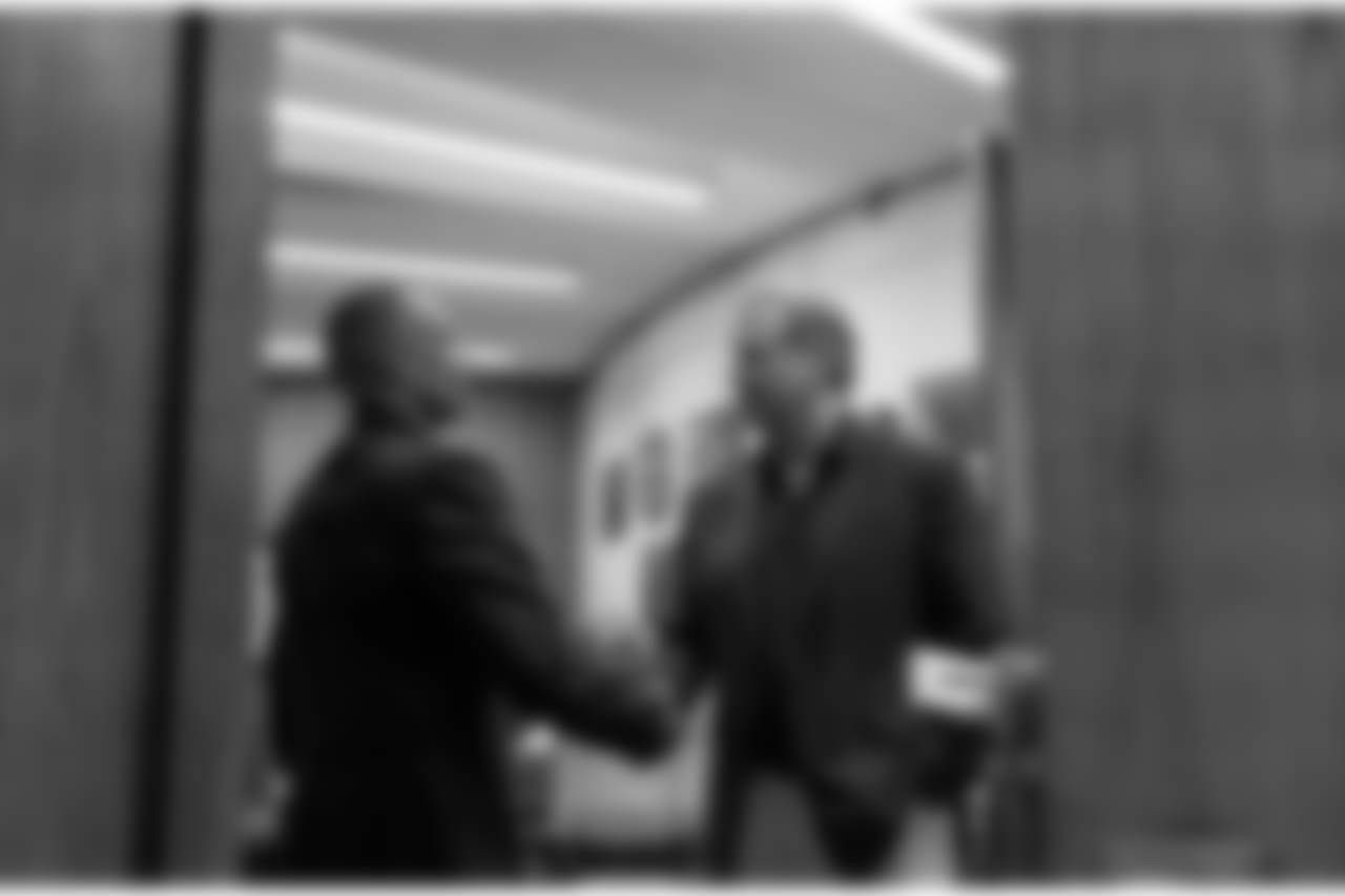 NFL Commissioner Roger Goodell meets Philadelphia Police Commissioner Richard Ross Jr.