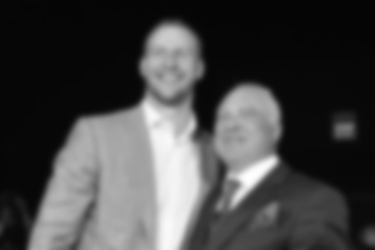 QB Carson Wentz and Chairman and CEO Jeffrey Lurie