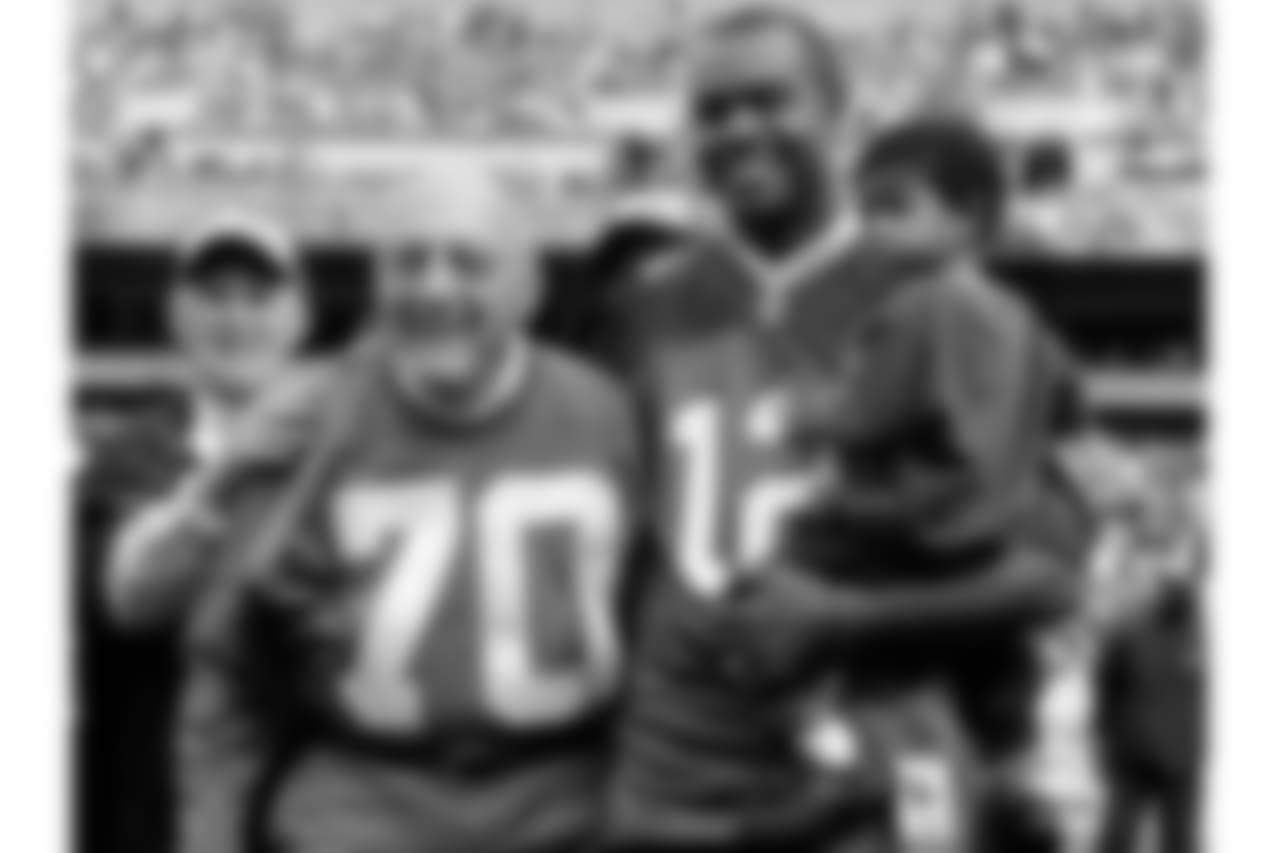 Al Wistert was inducted into the Philadelphia Eagles Hall of Fame with QB Randall Cunningham in 2009