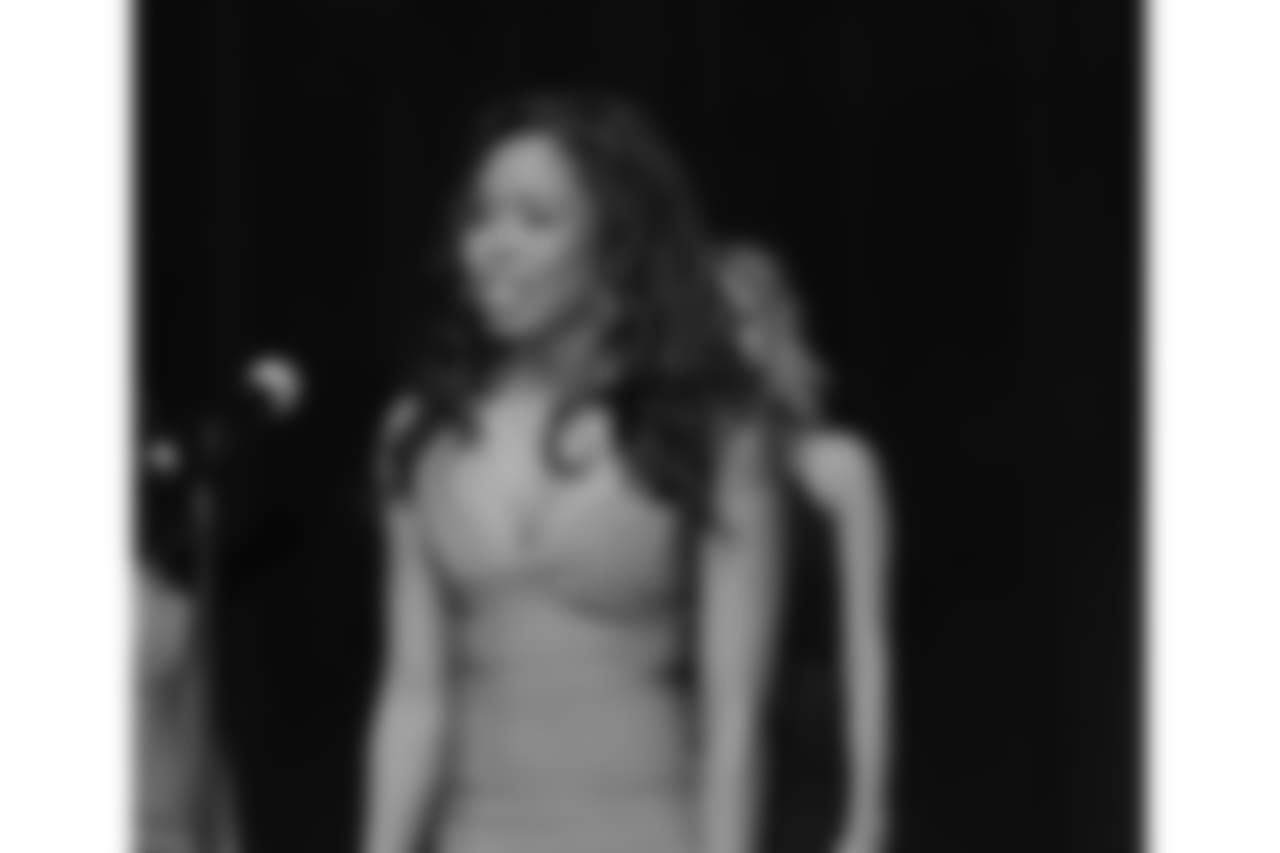 Crystalle during the onstage presence competition
