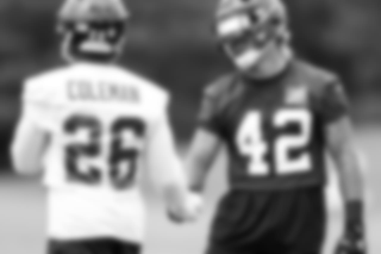 RB Tevin Coleman and LB Duke Riley