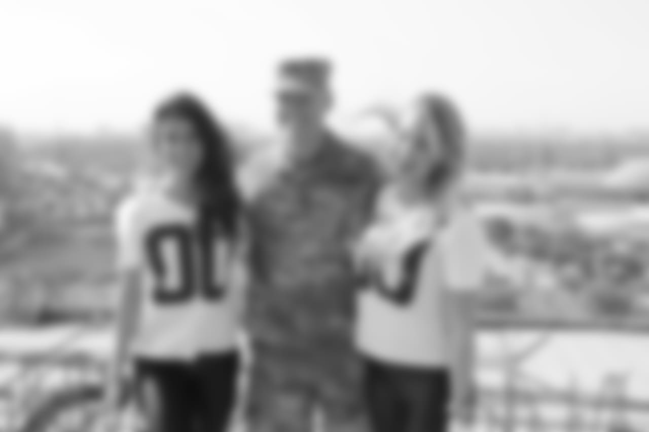 Atlanta Falcons CEO Steve Cannon, head coach Dan Quinn, players Alex Mack, Ben Garland and Matt Bryant, cheerleaders, Brianna Stade and Alexandria Giannini and Chris Millman, director of community relations, traveled on a USO tour to Iraq and Kuwait June 17-19, 2018.