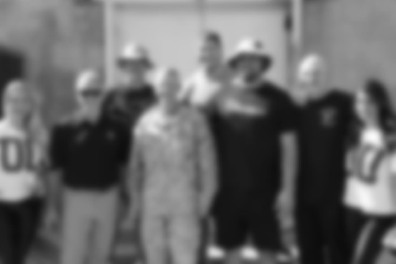 Atlanta Falcons CEO Steve Cannon, head coach Dan Quinn, players Alex Mack, Ben Garland and Matt Bryant, cheerleaders, Brianna Stade and Alexandria Giannini and Chris Millman, director of community relations, traveled on a USO tour to Iraq and Kuwait June 17-19, 2018.