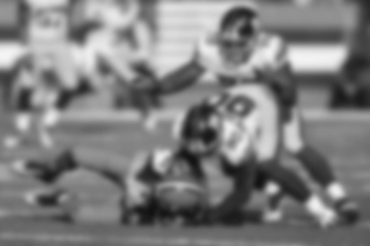 DE JASON PIERRE-PAULAfter tying his career-high last week, Pierre-Paul broke it this time around with three sacks against the Browns. He also returned a fumble 43 yards for a touchdown.