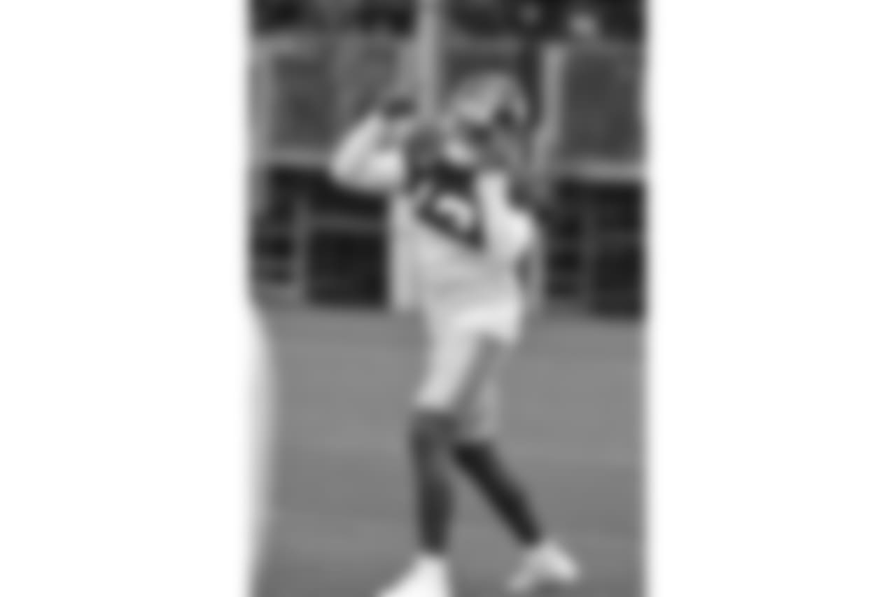 during an NFL football training camp practice at the Quest Diagnostics training center on Saturday July 28, 2018 in East Rutherford, N.J. (Evan Pinkus via AP)