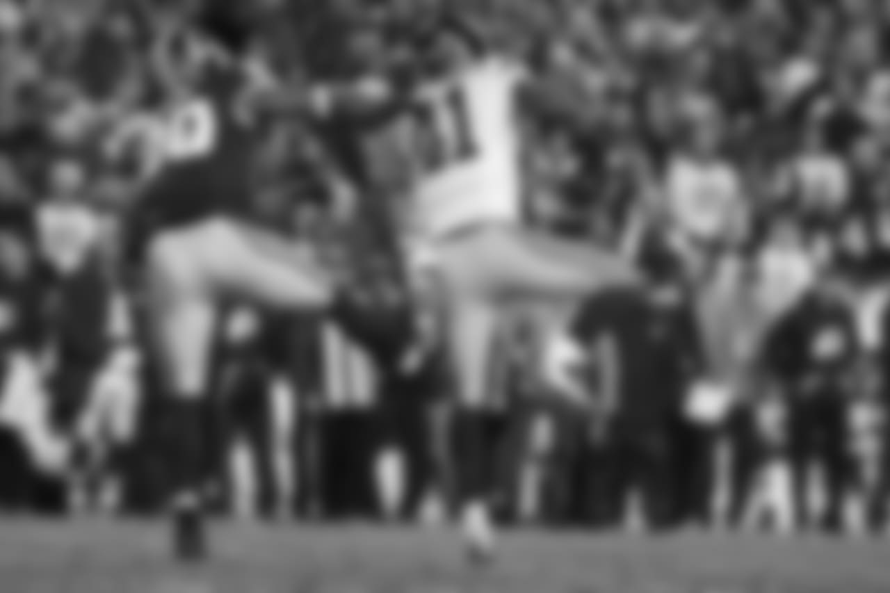 CB DOMINIQUE RODGERS-CROMARTIEWith two on Sunday, Rodgers-Cromartie now has six interceptions on the season, tying his career-high. He also had six in 2009 when he played with the Cardinals.